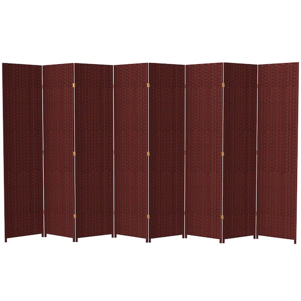 7 ft. Red-Black 8-Panel Room Divider