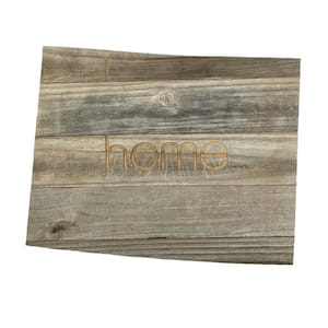 Large Rustic Farmhouse Wyoming Home State Reclaimed Wood Wall Art