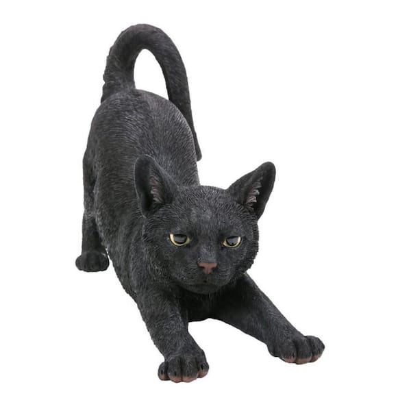Hi-Line Gift Ltd. Statua Da Giardino Gatto Calico Addormentato - Decorazione Esterna In Poliresina, Resistente Agli Agenti Atmosferici