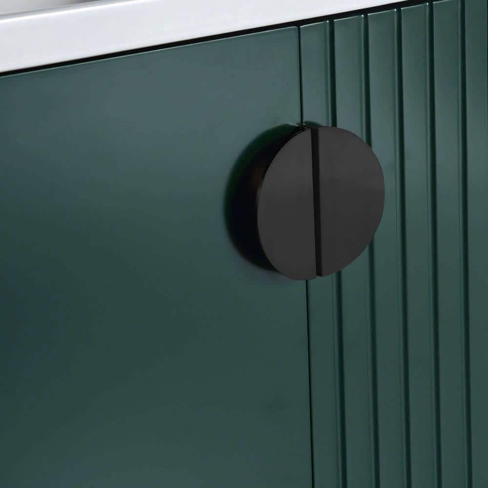 Venezian 48'' Green Single Bathroom Vanity with Black Handles