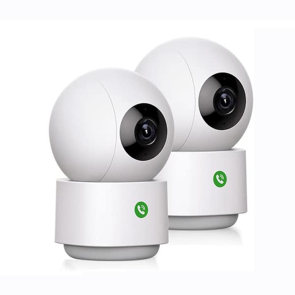 4MP Indoor Security Camera 2.5K Baby Monitor Pet Camera 360° Home Security Smart Motion Tracking Wi-Fi 2 Pack