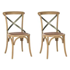 Eleanor Weathered Oak X Back Side Chair (Set of 2)