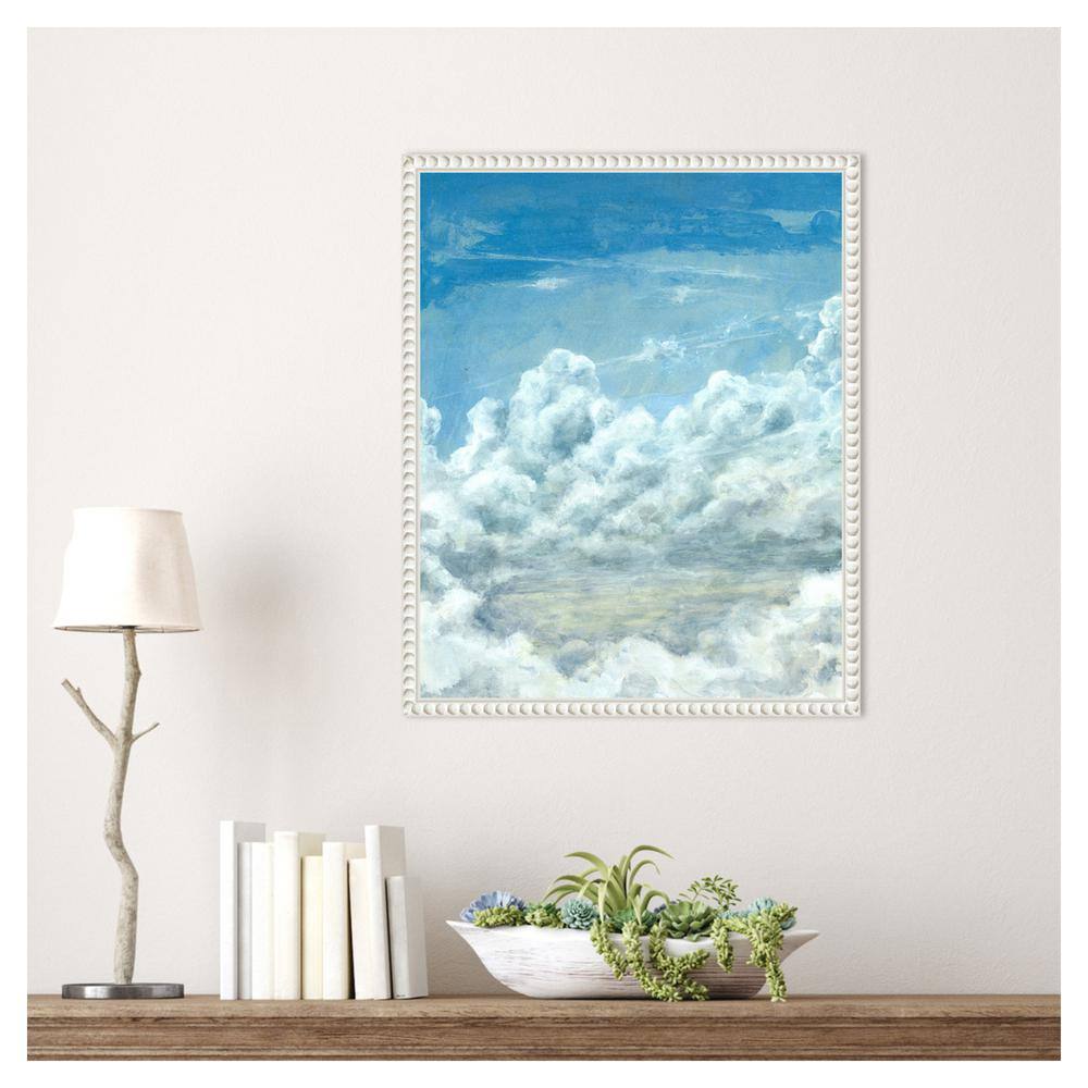 Cloud Bank II White Framed Canvas Wall Art 16" x 20"