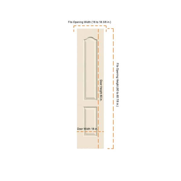 JELD-WEN 18 in. x 80 in. Camden Primed Textured Solid Core Molded