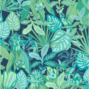 Blue Rain Forest Canopy Peel and Stick Wallpaper
