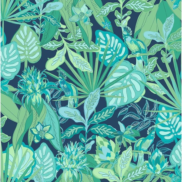 Vera Bradley Blue Rain Forest Canopy Peel and Stick Wallpaper VBS4019  The  Home Depot