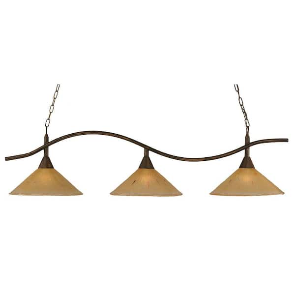 Filament Design Concord 3-Light Bronze Incandescent Ceiling Island Pendant