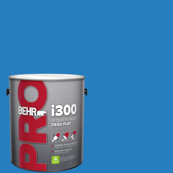 1 gal. #P510-6 Brilliant Blue Dead Flat Interior Paint