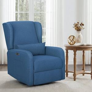 INK+IVY Dakota Blue Power Recliner 3-in-1 with Swivel, Glider, USB ...