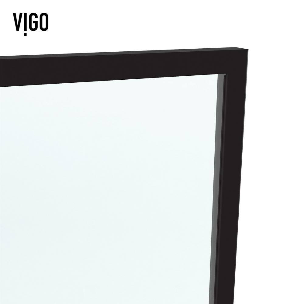 Meridian Matte Black Framed Shower Screen with Mixed Glass
