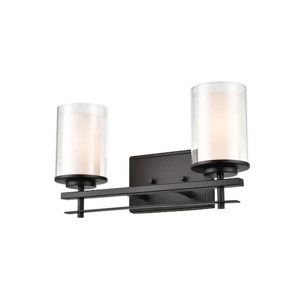 Millennium Lighting 16 in. 2-Light Matte Black Vanity Light