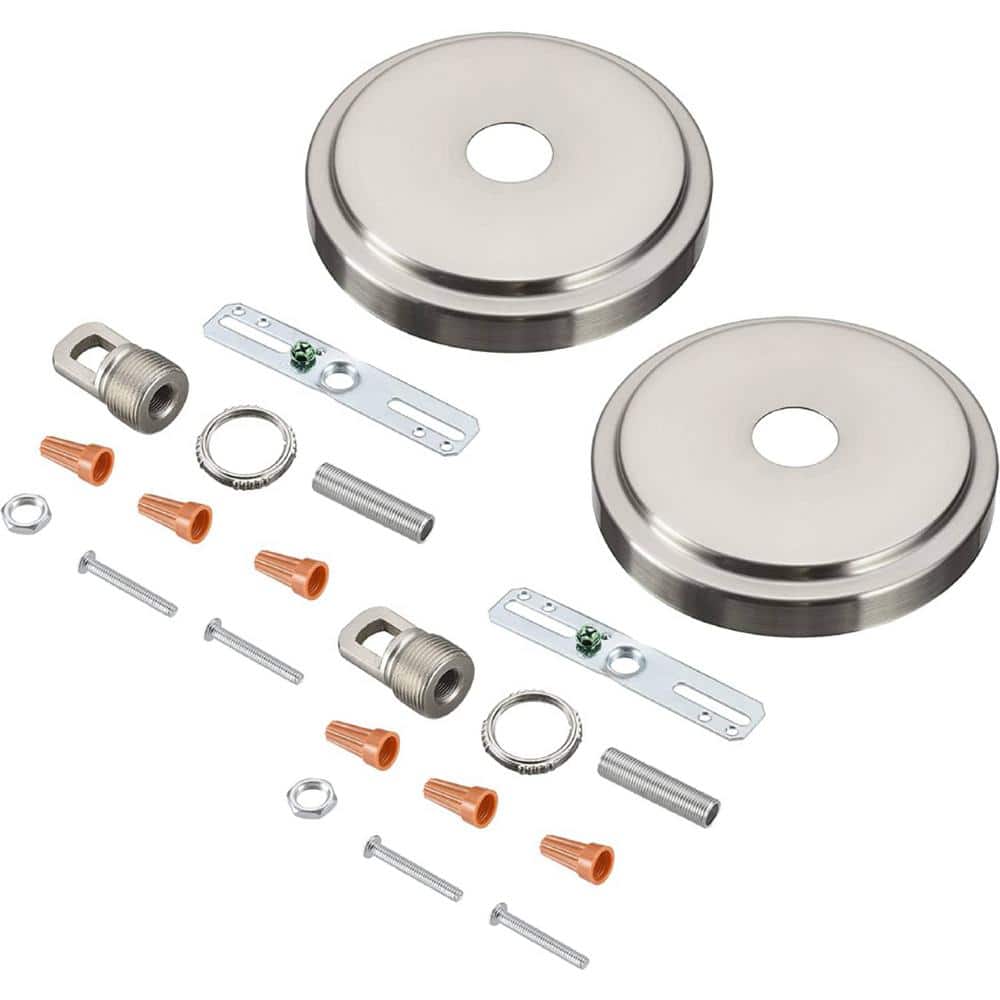 5-1/8 in. Dia with Collar Loop and 1 in. Center Hole Brushed Nickel Finish 