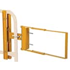 2 ft. x 4 ft. Powder Coat Yellow Steel Safety Railing Self Closing Fence Gate
