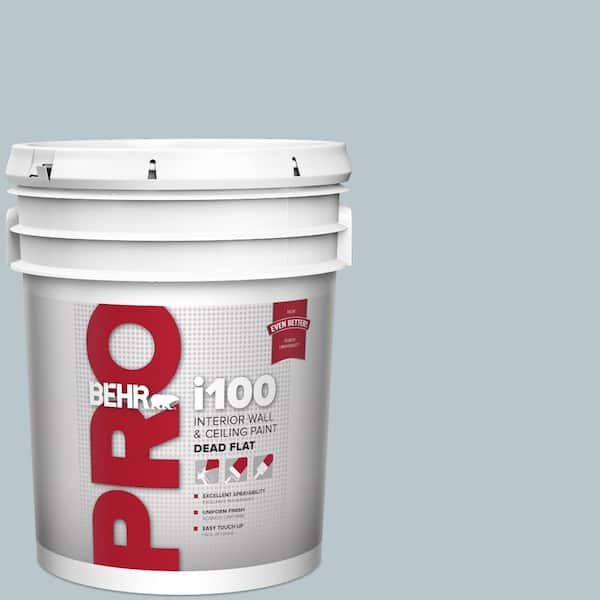 BEHR PRO 5 gal. #N480-2 Flowing Breeze Dead Flat Interior Paint