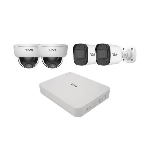 ULTRA BLUE SERIES 4K 4 Channel Wired PoE NVR Smart Security Camera System with 1TB HDD & 4x 2K (4MP) Cameras