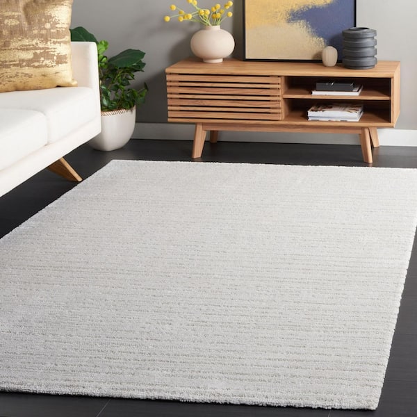 Neptune 5 ft. x 8 ft. Light Gray/Gray Modern Solid Striped Area Rug