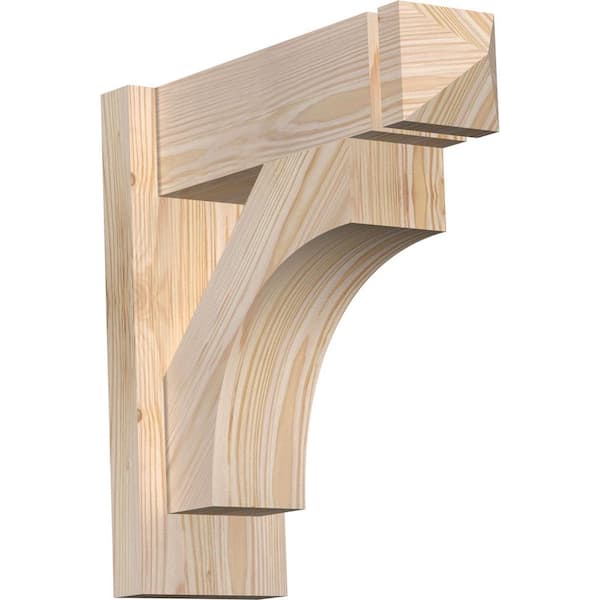 Ekena Millwork 6 in. x 16 in. x 16 in. Douglas Fir Westlake Arts and Crafts Smooth Outlooker