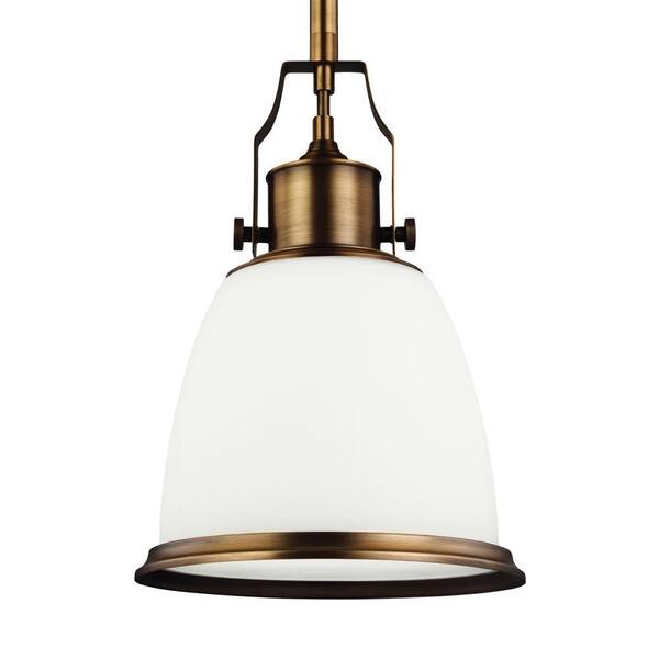 Generation Lighting Hobson 1-Light Aged Brass Pendant