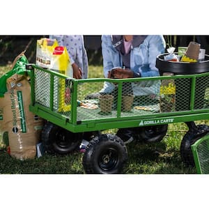 Gorilla Carts Steel Utility Cart, 9 Cubic Feet Garden Wagon with Removable  Sides, 1 Piece - Harris Teeter