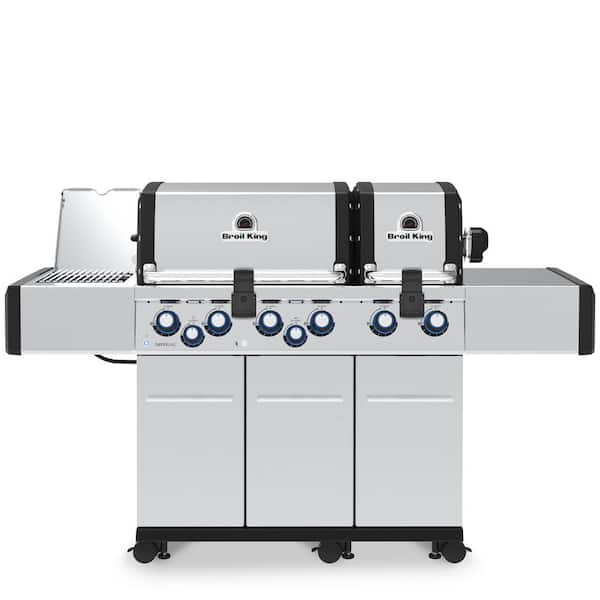 Regal S 690 PRO IR 6-Burner Natural Gas Grill in Stainless Steel with Infrared Side Burner and Rear Rotisserie Burner