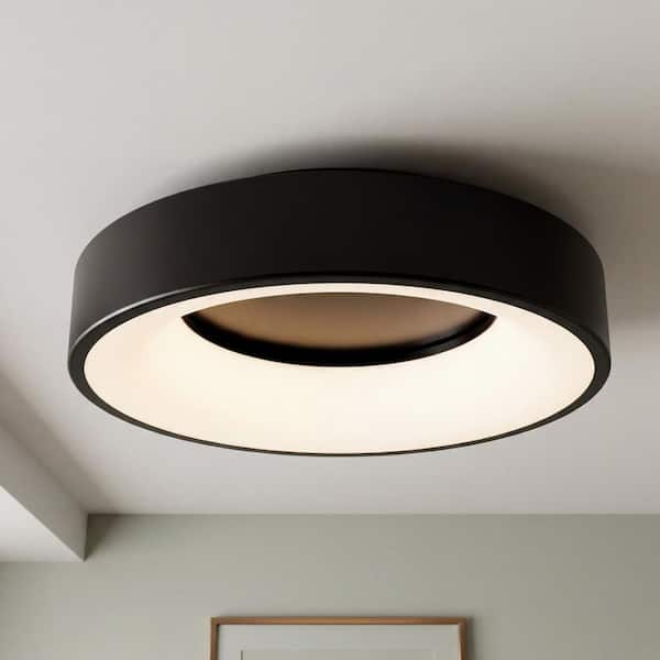 Artika Aiden 13 in. 1-Light Modern Black Integrated LED 5 CCT