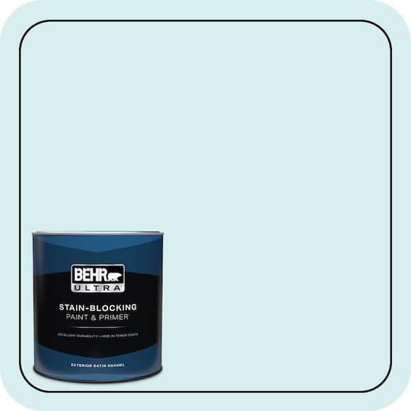 BEHR ULTRA 1 qt. #520A-1 Lakeside Mist Satin Enamel Exterior Paint & Primer