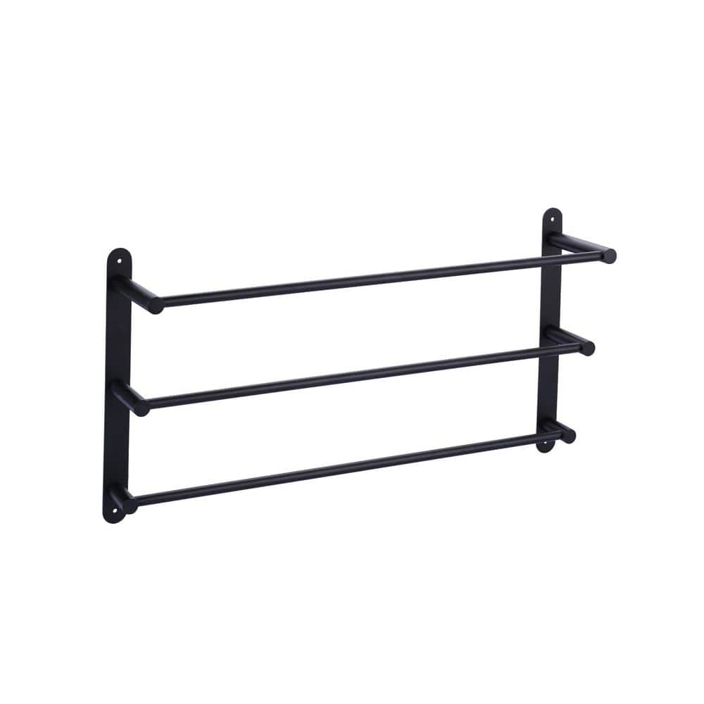 ARCORA Stainless Steels Wall Mounted Single Towel Holder in Matte Black ...