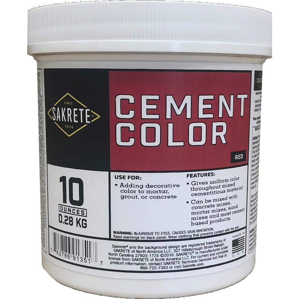 SAKRETE 10 oz. Cement Color Red 65071288