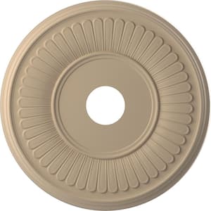 19 in. O.D. x 3-1/2 in. I.D. x 1 in. P Berkshire Thermoformed PVC Ceiling Medallion in UltraCover Satin Smokey Beige