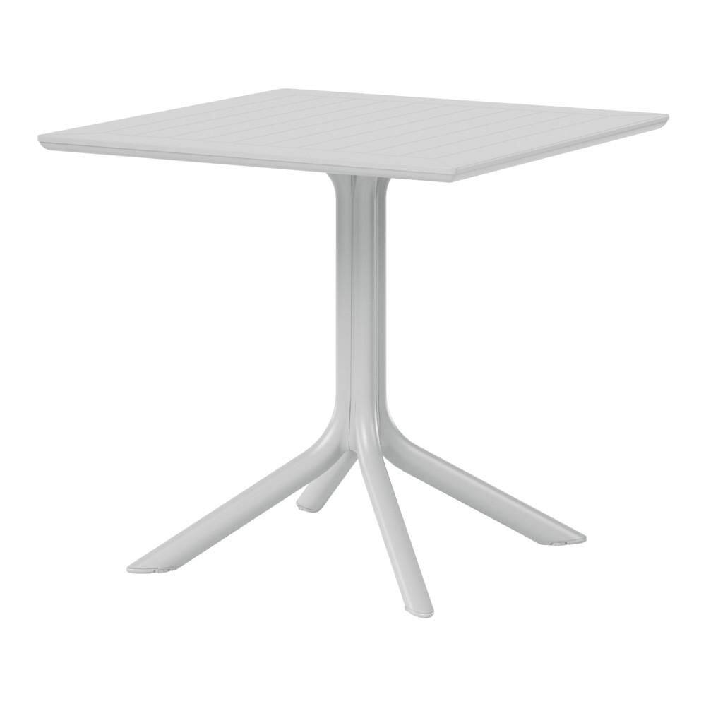 "Frond&Form Outdoor Patio Modern Poly Plastic 31.5"" Square Pedestal Dining Table, Gray" price history on PriceWatchPro