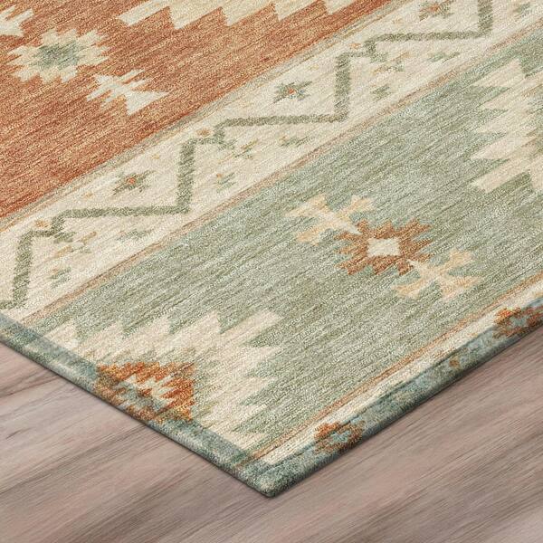 Chantille Machine Washable Indoor/Outdoor Abstract ACN3126 Aloe 2 ft. x 3 ft. Accent Rug