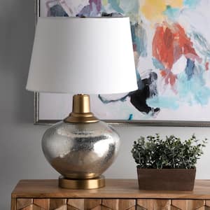 Fullerton 25 in. Silver Modern Table Lamp, Dimmable