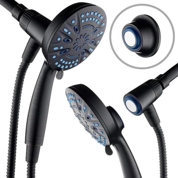 8-Spray Wall Mount Magnetic Handheld Shower Head 2.5 GPM in Oil Rubbed Bronze