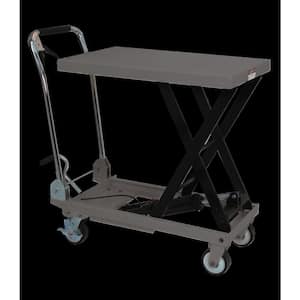 27.5 in. Table Scissor Lift Utility Cart with Folding Handle