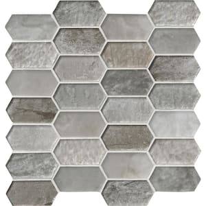 Savoy Picket 12.25 in. x 12.75 in. Textured Glass Patterned Look Wall Tile (9.7 sq. ft./Case)