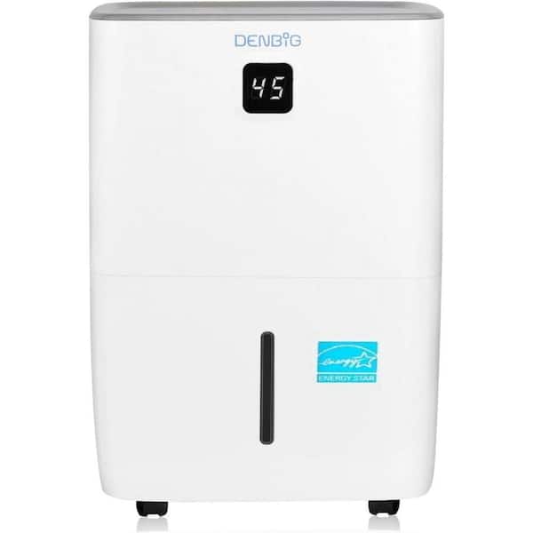 Edendirect 35 pt. 2,500 sq. ft. Bucket Dehumidifier in. White with Drain Hose, ENERGY STAR