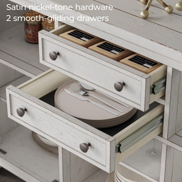 Signature DESIGN BY ASHLEY Robbinsdale Casual Antiqued White MDF Signature DESIGN BY ASHLEY Robbinsdale Casual Antiqued White MDF