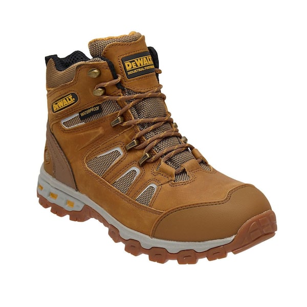 Men's Grader PT Size 9.5(M) Wheat Poseidon Leather/Nylon Waterproof 6" Work Boots - Soft Toe