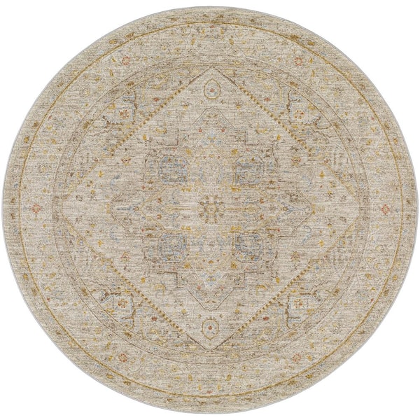 Livabliss Avant Garde AVT-2362 Brown 5 ft.3 in. x 5 ft.3 in. Machine Woven Rug