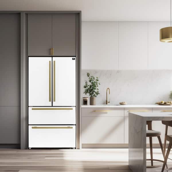 Forno Espresso Moena 36 in. French Door Refrigerator in White