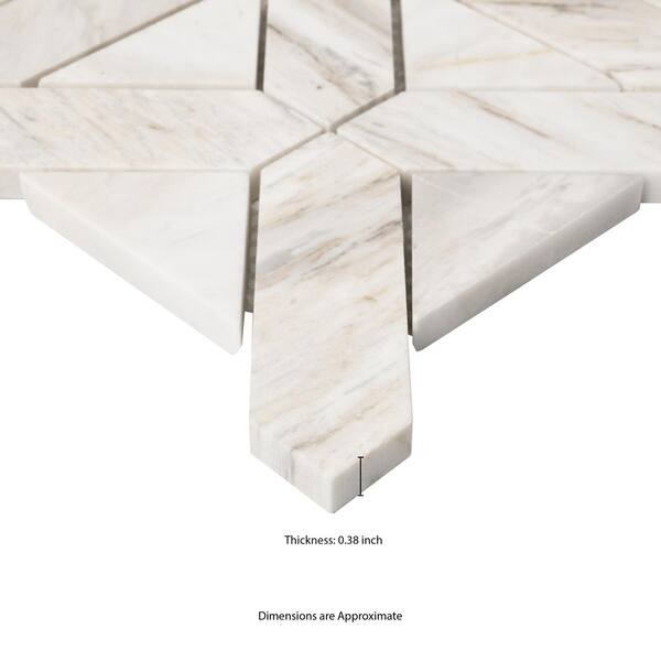 MSI Athena Gold Geometrica 12 in. x 12 in. Honed Marble Mesh