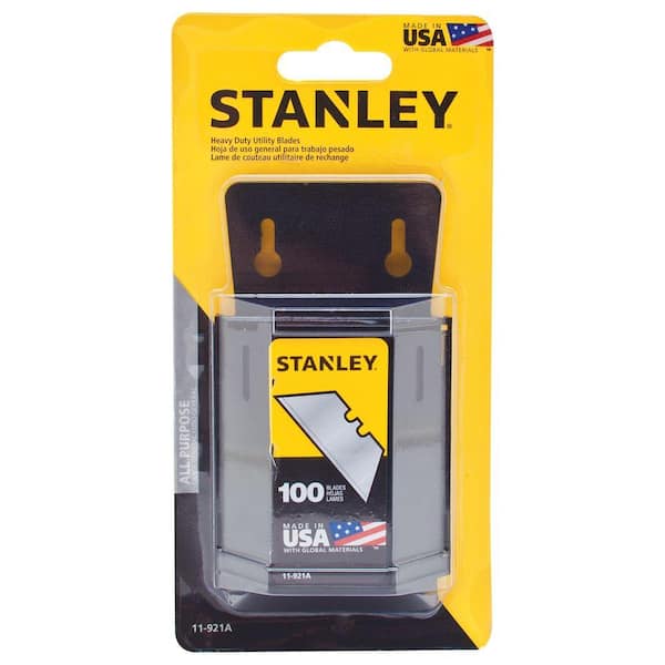 Pack Of 100 Blades For Stanly Knifes In Dispenser Case Safe Carry Box FAST&FREE 
