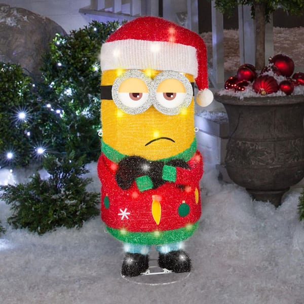Gemmy 28 in. H x 12 in. W Holiday Tinsel Kevin Outdoor Christmas