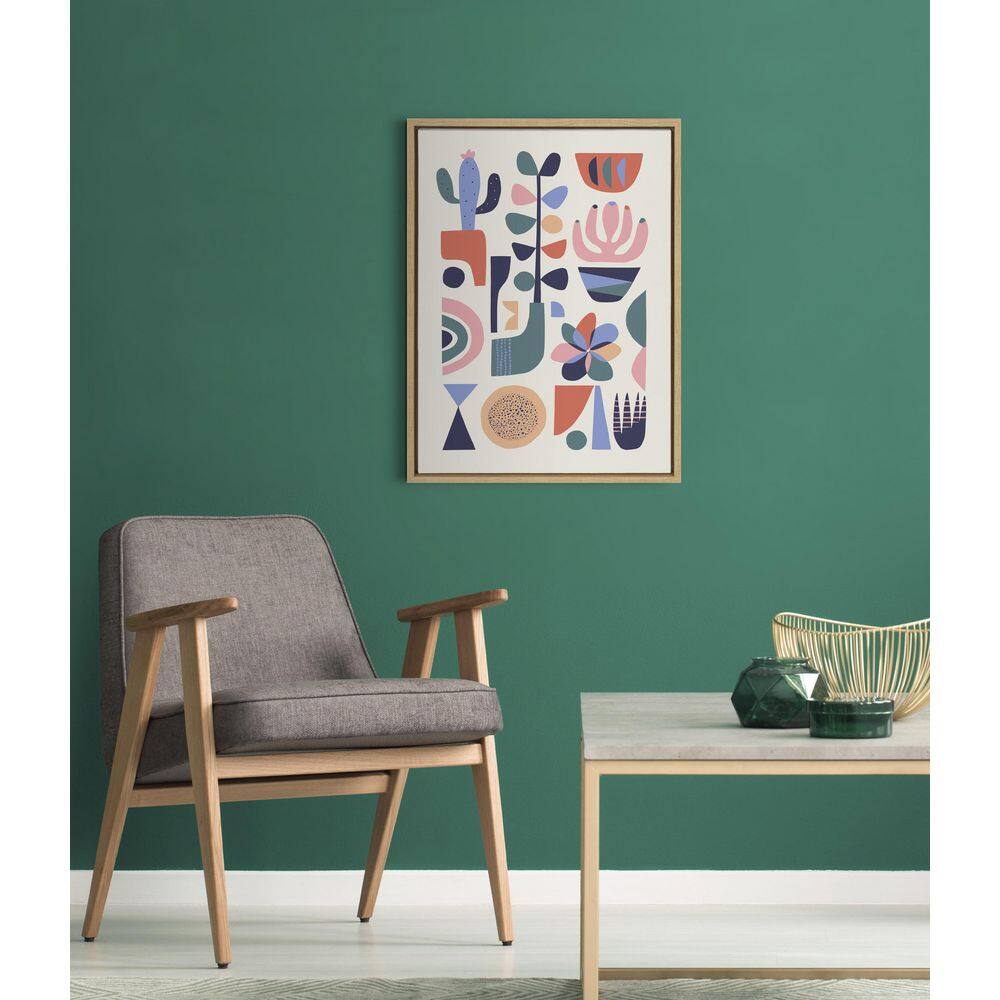 Mid-Century Modern Abstract Succulent Canvas Wall Art