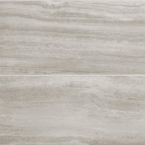 Atlanta Gray 11.72 in. x 23.69 in. Polished Porcelain Floor and Wall Tile (15.5 sq. ft./Case)