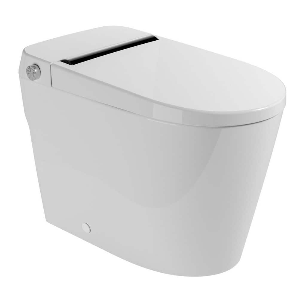 Los Flexi Non Electric Bidet Toilet Elongated, White ADA Tankless, 1.0 ...