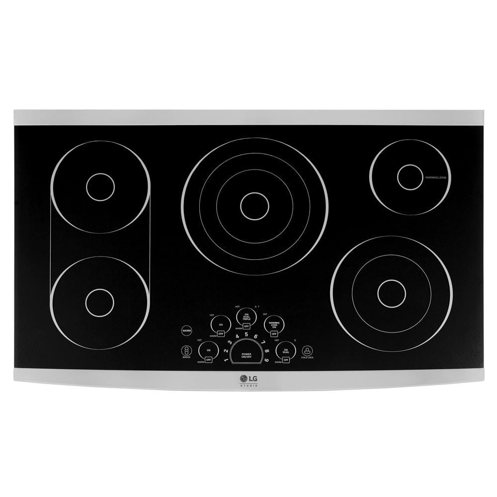 STUDIO 36 in. 5 Elements Radiant Electric Cooktop in Stainless Steel with SmoothTouch Controls