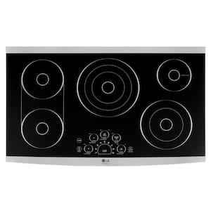 STUDIO 36 in. 5 Elements Radiant Electric Cooktop in Stainless Steel with SmoothTouch Controls