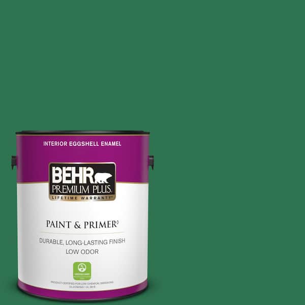 BEHR PREMIUM PLUS 1 gal. #P420-7 Crown Jewel Eggshell Enamel Low Odor Interior Paint & Primer