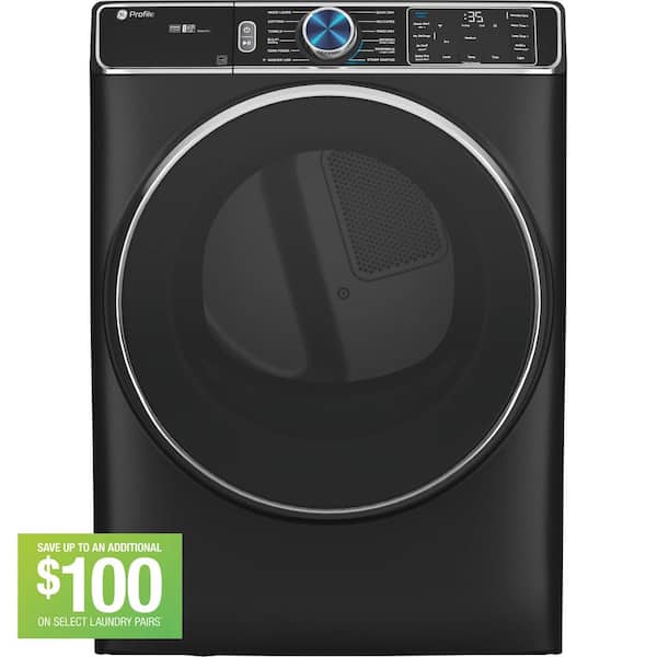 GE Profile 7.8 cu. ft. Smart Electric Dryer  in Carbon Graphite with Steam and Sanitize Cycle, ENERGY STAR